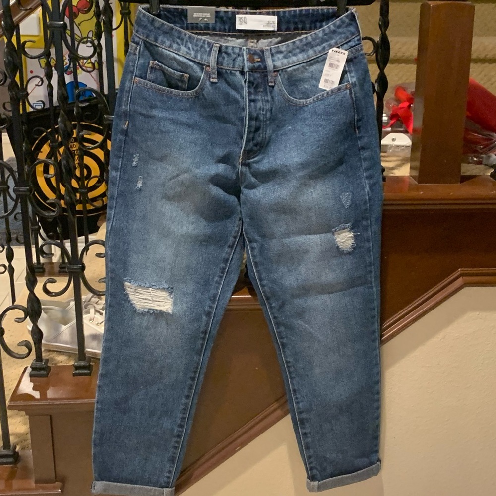 RSQ Distressed Boyfriend Jeans Size 3 (26 waist) - New with Tags